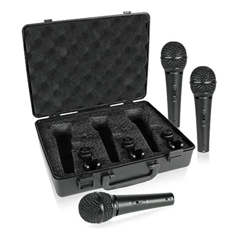 Behringer Xm1800s Pack De 3 Microfonos Con Estuche Y Pipeta