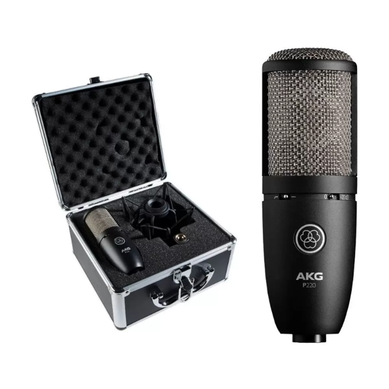 Micrófono AKG P220 Condensador Cardioide color negro