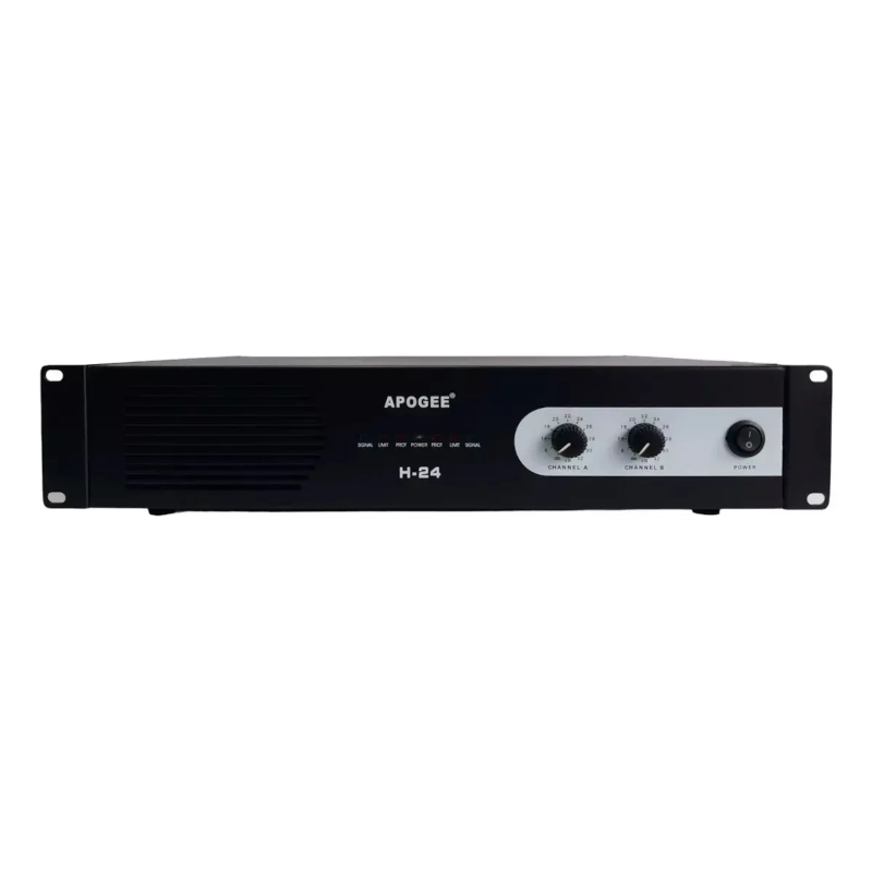 Amplificador Potencia Apogee H24 1000w + 1000w 4 Ohms Audio Color Negro Potencia De Salida Rms 1800 W